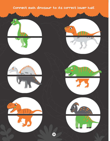 Dreamland Publications Dinosaur World Activities - I Can Solve Activity Book for Kids Age 4- 8 Years | With Colouring Pages, Mazes, Dot-to-Dots