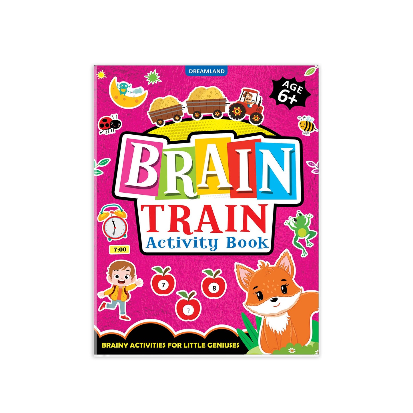 Dreamland Publications Brain Train Activity Book for Kids Age 6+ - With Colouring Pages, Mazes, Puzzles and Word searches Activities