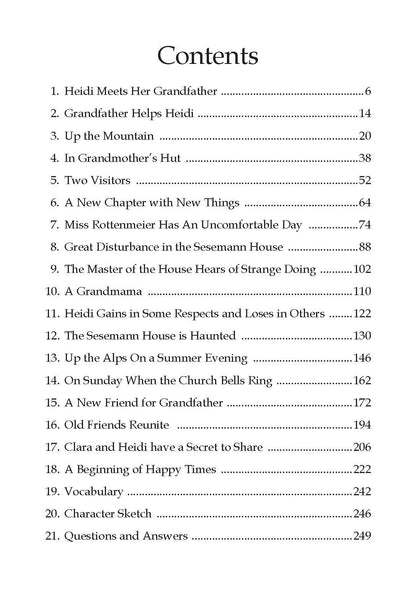 Dreamland Publications Heidi- Illustrated Abridged Classics for Children with Practice Questions : Children Classic Fiction Book