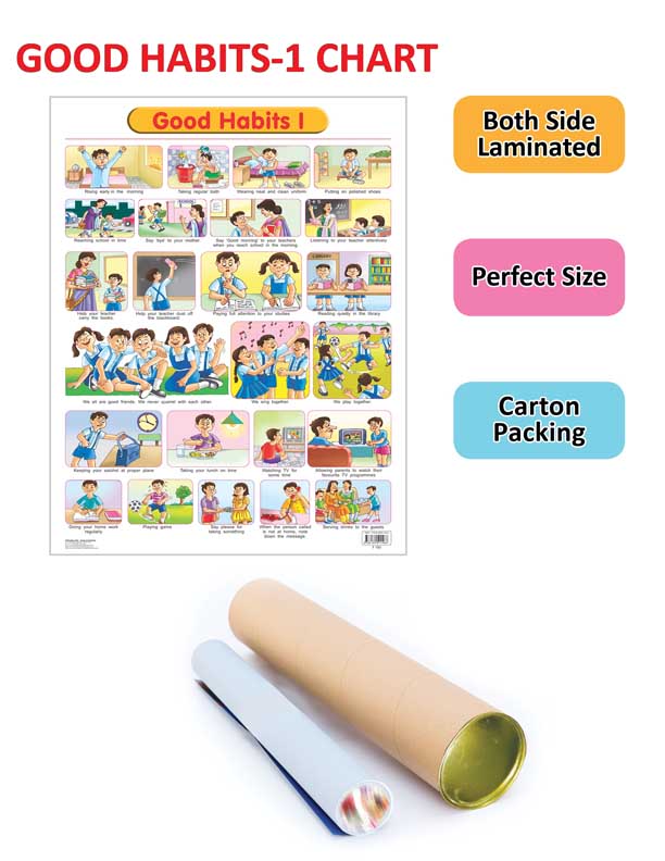 Dreamland Publications Educational Chart for Kids - Good Habits - 1