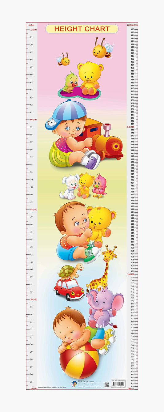 Dreamland Publications Educational Chart for Kids - Height Chart - 5 -  buy in usa 