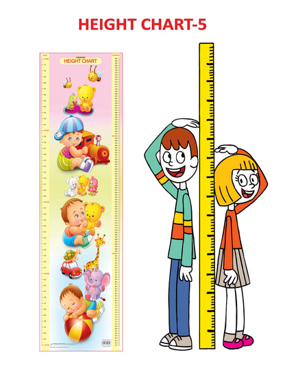 Dreamland Publications Educational Chart for Kids - Height Chart - 5