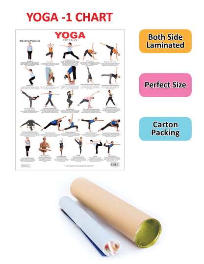 Dreamland Publications Educational Chart for Kids - Yoga Chart - 1