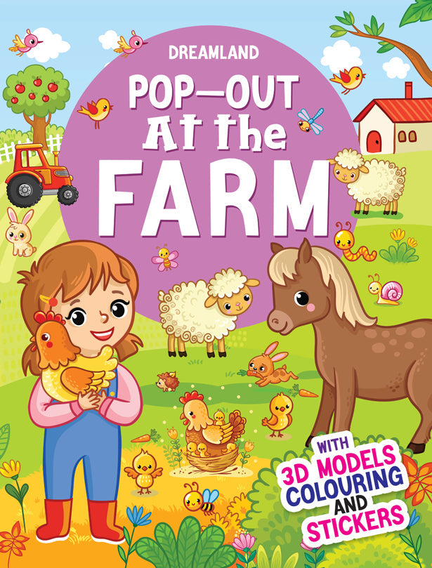 Dreamland Pop-Out At the Farm- With 3D Models Colouring Stickers -  buy in usa 