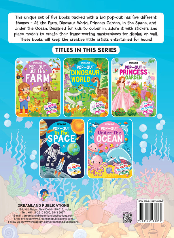 Dreamland Pop-Out Under the Ocean- With 3D Models Colouring Stickers