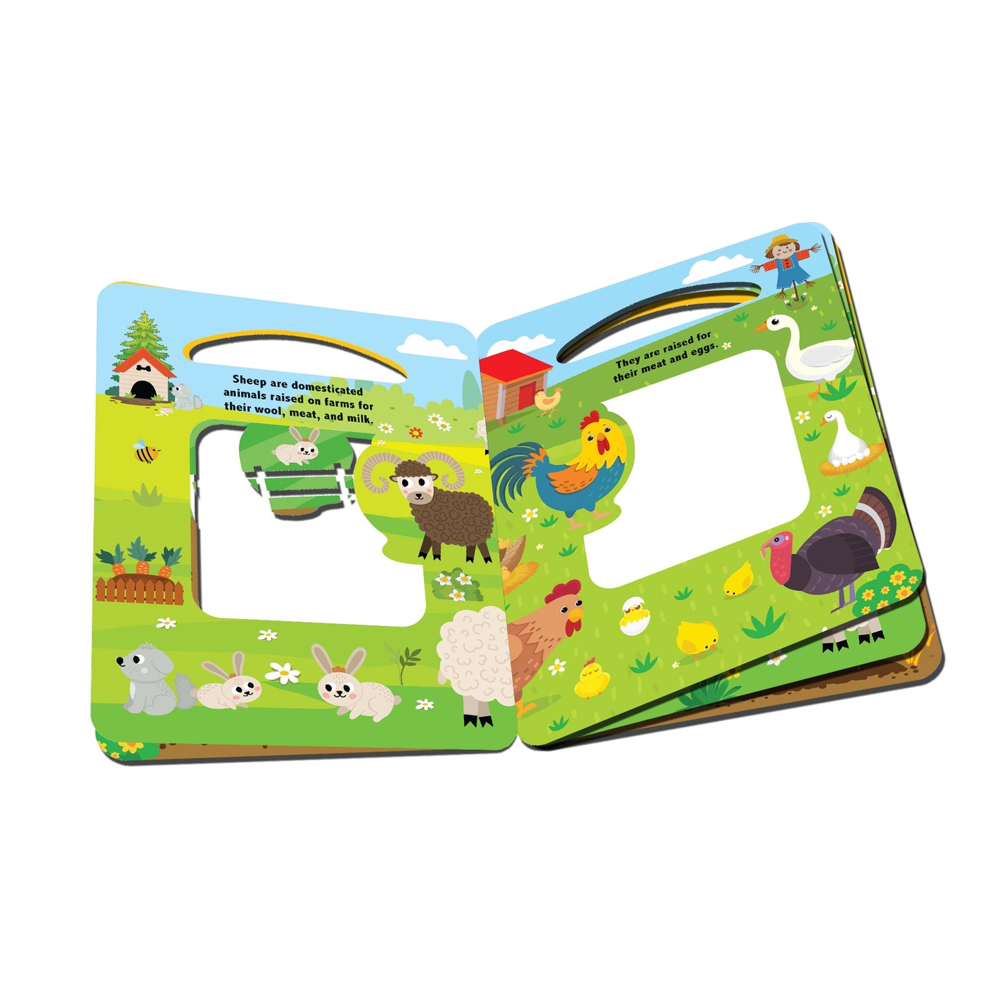 Dreamland Publications Die Cut Window Board Book - At the Farm