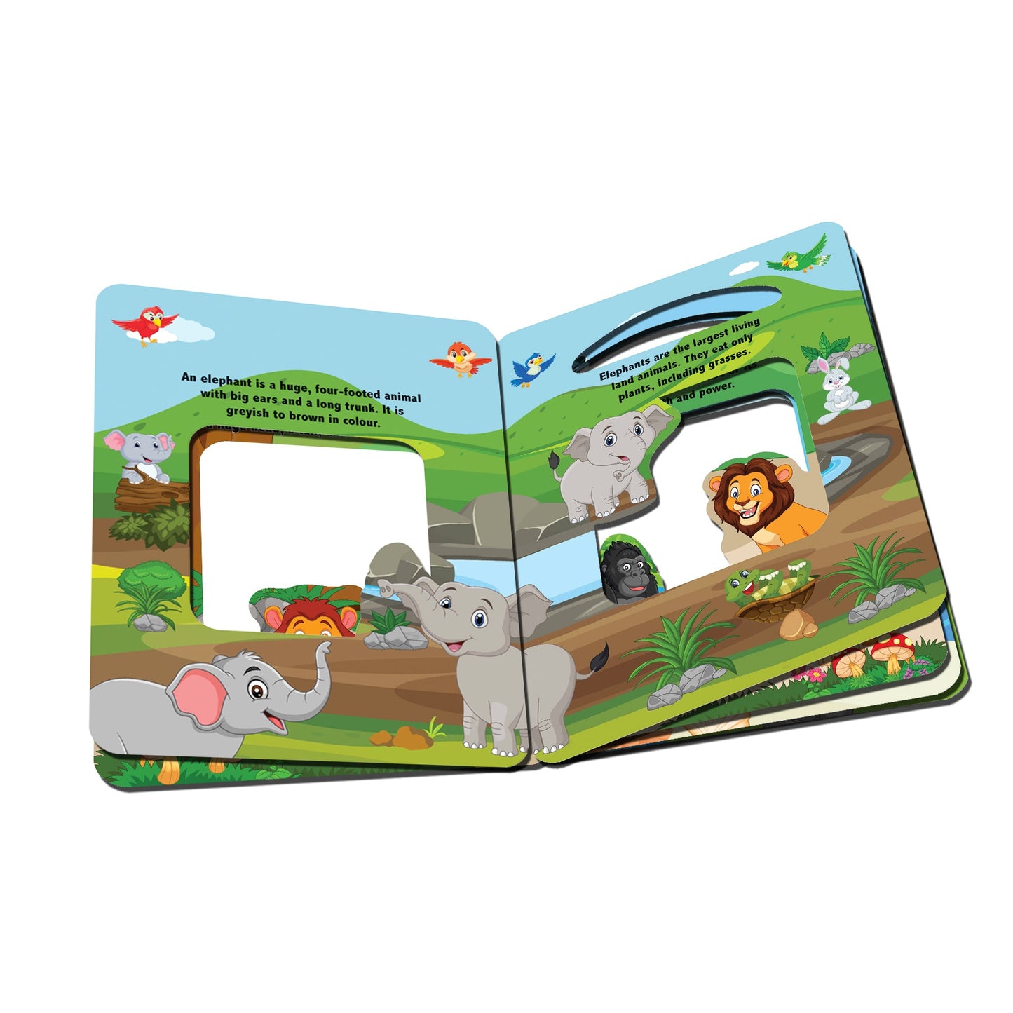 Dreamland Publications Die Cut Window Board Book - In the Jungle