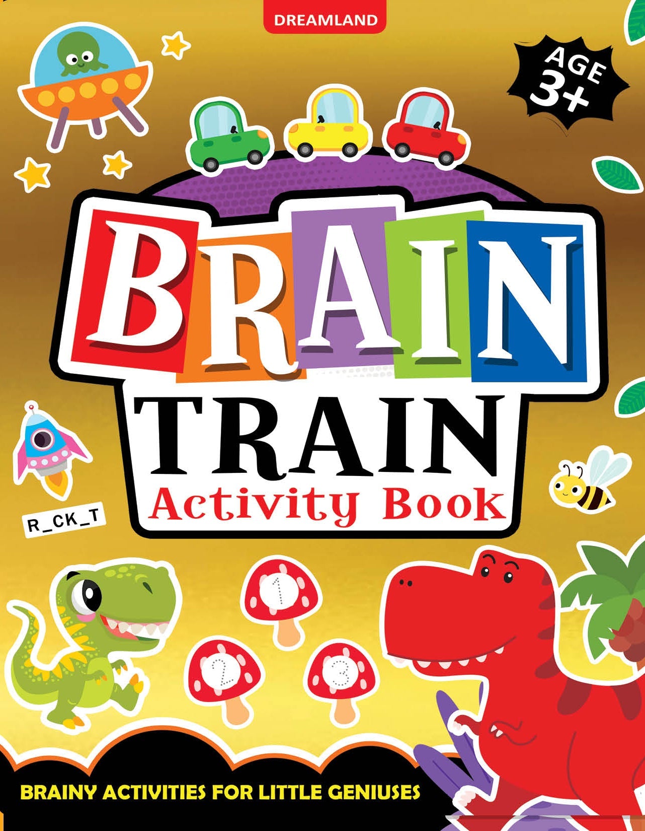 Dreamland Publications Brain Train Activity Book for Kids Age 3+ - With Colouring Pages, Mazes, Puzzles and Word searches Activities -  buy in usa 