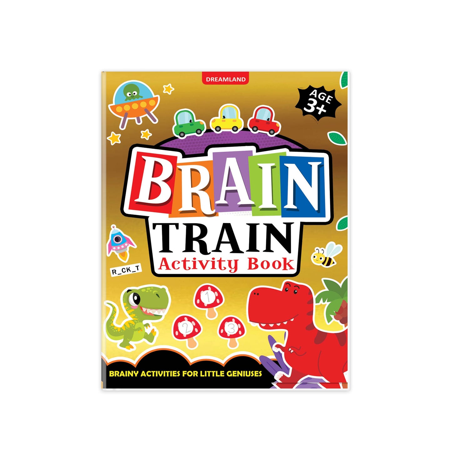 Dreamland Publications Brain Train Activity Book for Kids Age 3+ - With Colouring Pages, Mazes, Puzzles and Word searches Activities