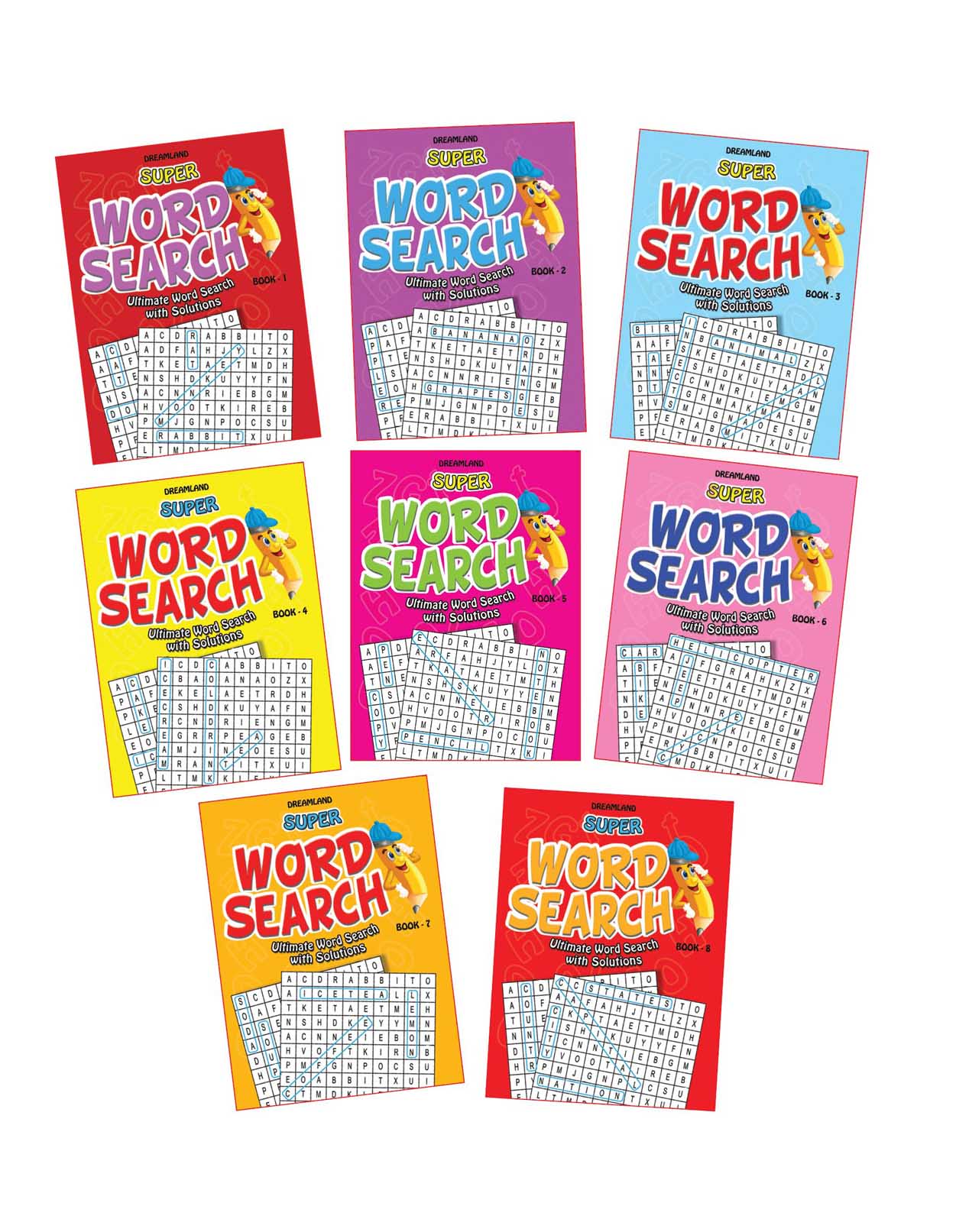 Dreamland Super Word Search - 1-8 (8 titles) Pack -  buy in usa 