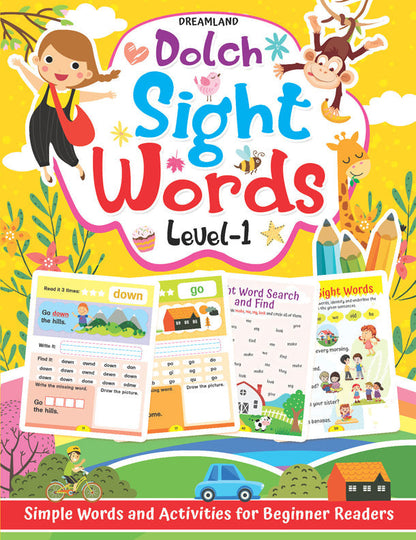 Dreamland Dolch Sight Words Level 1- Simple Words and Activities for Beginner Readers -  buy in usa 