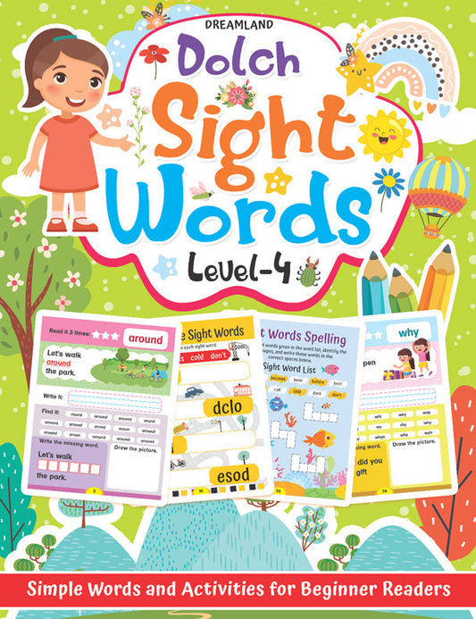 Dreamland Dolch Sight Words Level 4- Simple Words and Activities for Beginner Readers -  buy in usa 