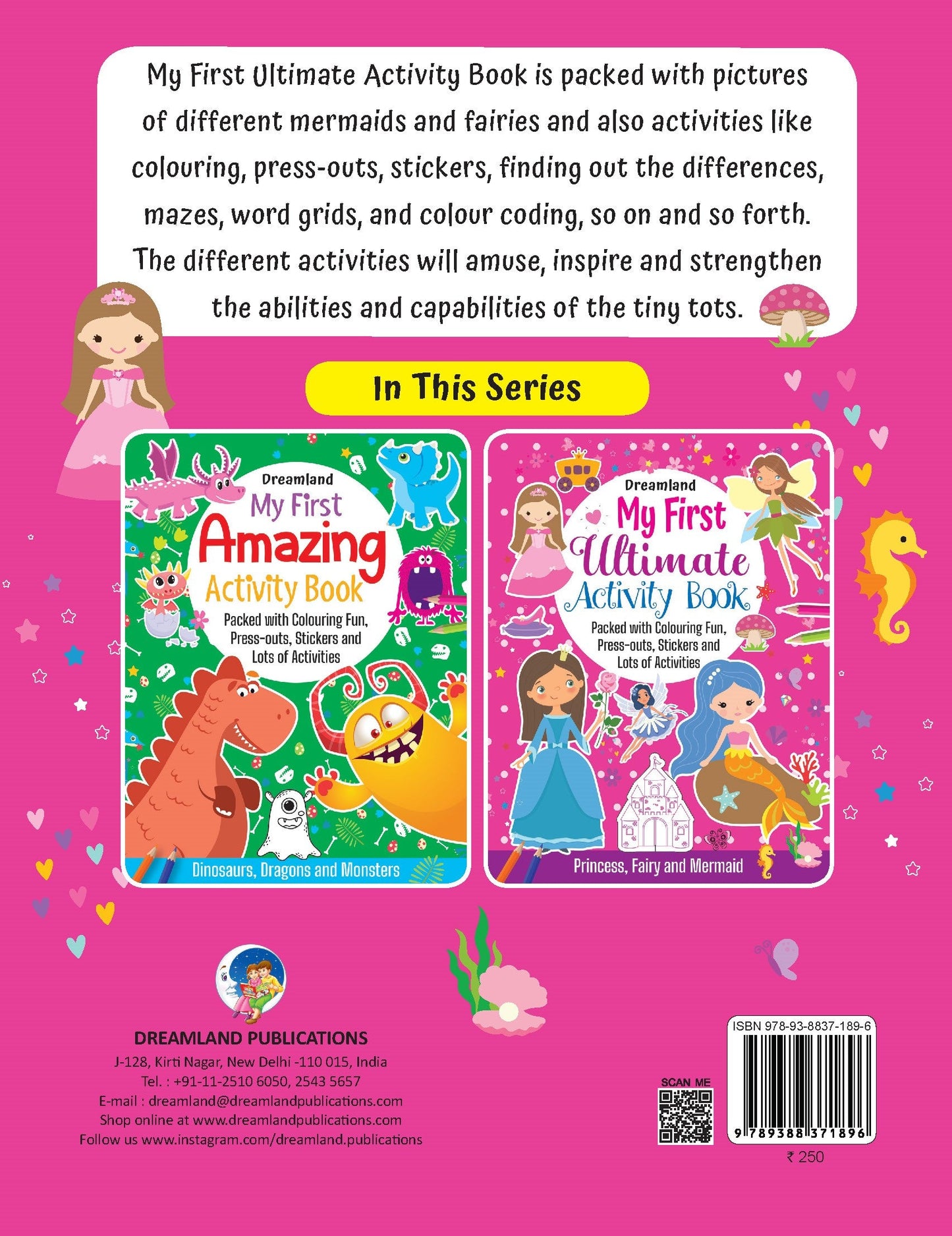 Dreamland Publications My First Ultimate Activity Book- Princess, Fairy and Mermaid : Children's Interactive & Activity Book