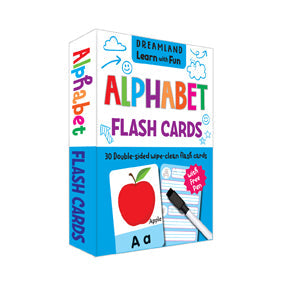 Dreamland Flash Cards Alphabet - 30 Double Sided Wipe Clean Flash Cards for Kids (With Free Pen) -  buy in usa 