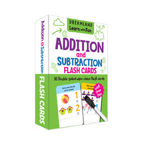 Dreamland Flash Cards Addition and Subtraction - 30 Double Sided Wipe Clean Flash Cards for Kids (With Free Pen) -  buy in usa 