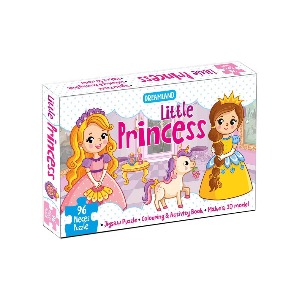 Dreamland Publications Little Princess Jigsaw Puzzle for Kids ??? 96 Pcs | With Colouring & Activity Book and 3D Model -  buy in usa 