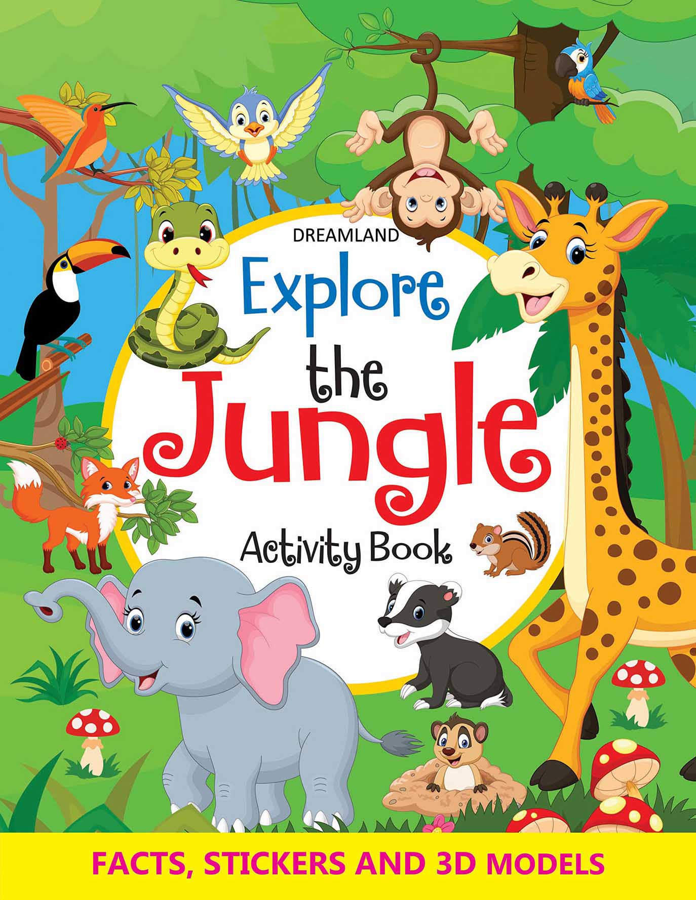 Dreamland Explore the Jungle Activity Book with Stickers and 3D Models -  buy in usa 