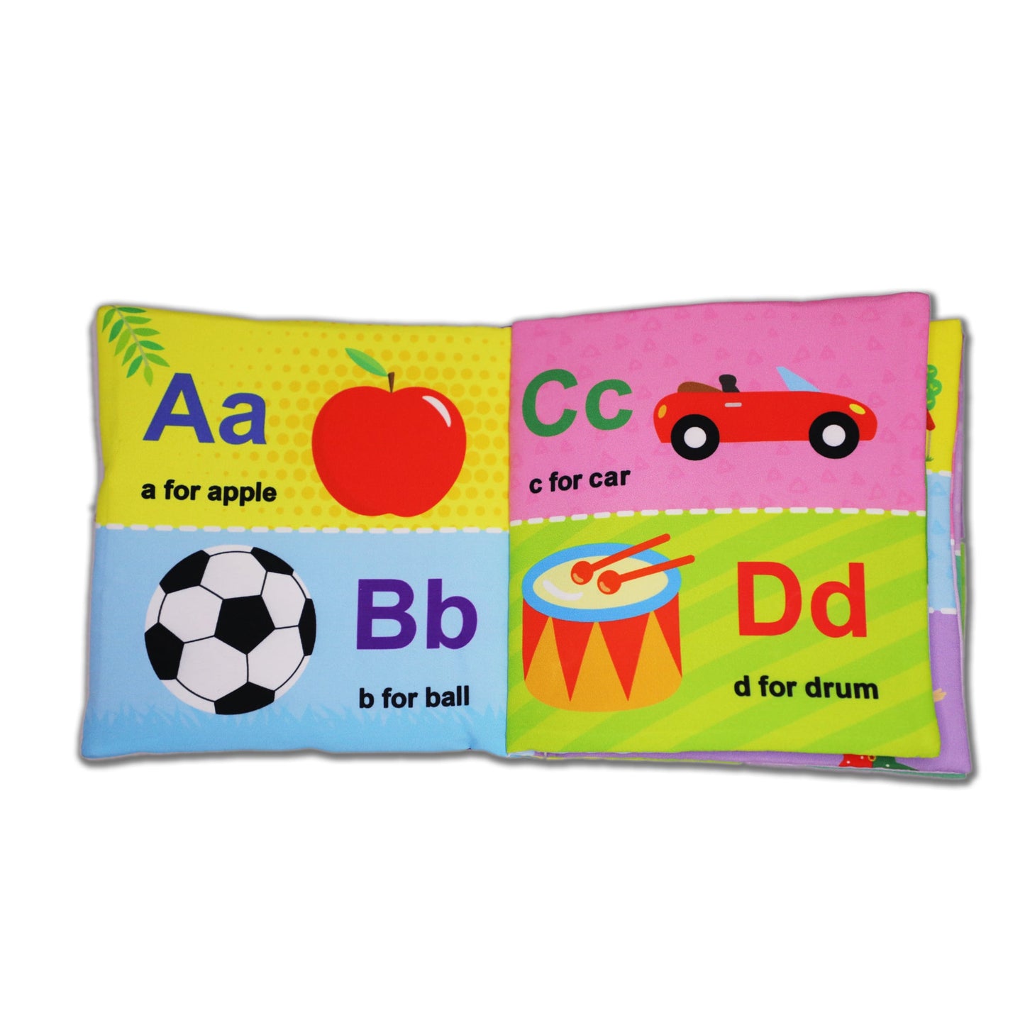 Dreamland Publications Baby My First Cloth Book ABC with Squeaker and Crinkle Paper, Non-Toxic Early Educational Toy for Toddler, Infants