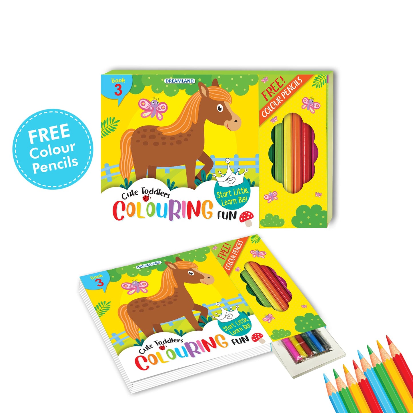 Dreamland Publications Cute Toddlers Colouring Fun Book 3 for Kids