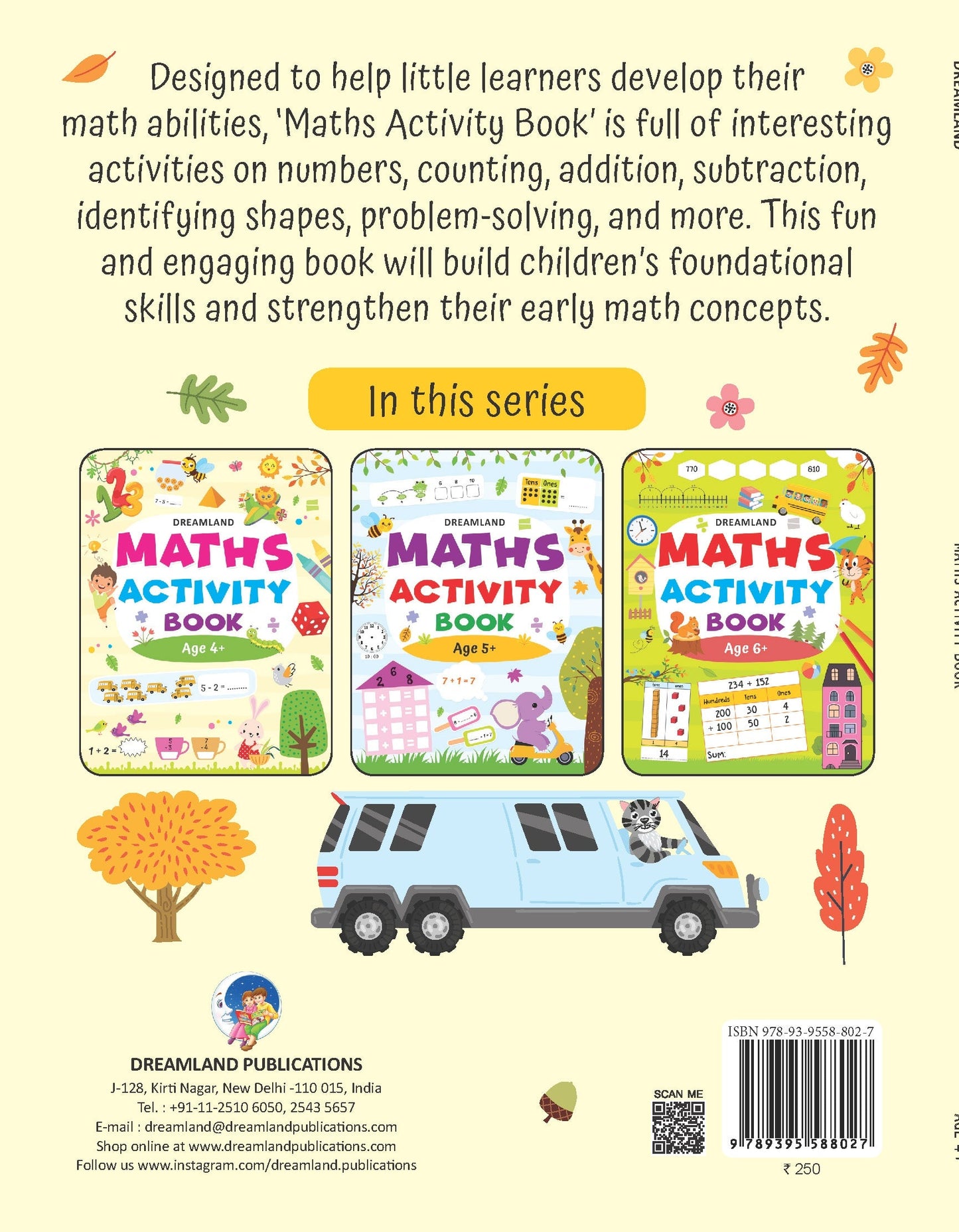 Dreamland Publications Maths Activity Book Age 4+ : Children's Interactive & Activity Book