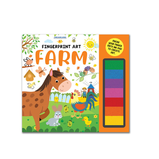 Dreamland Publications Fingerprint Art Activity Book for Children - Farm with Thumbprint Gadget -  buy in usa 