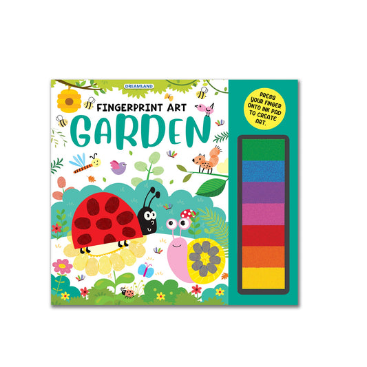 Dreamland Publications Fingerprint Art Activity Book for Children - Garden with Thumbprint Gadget -  buy in usa 