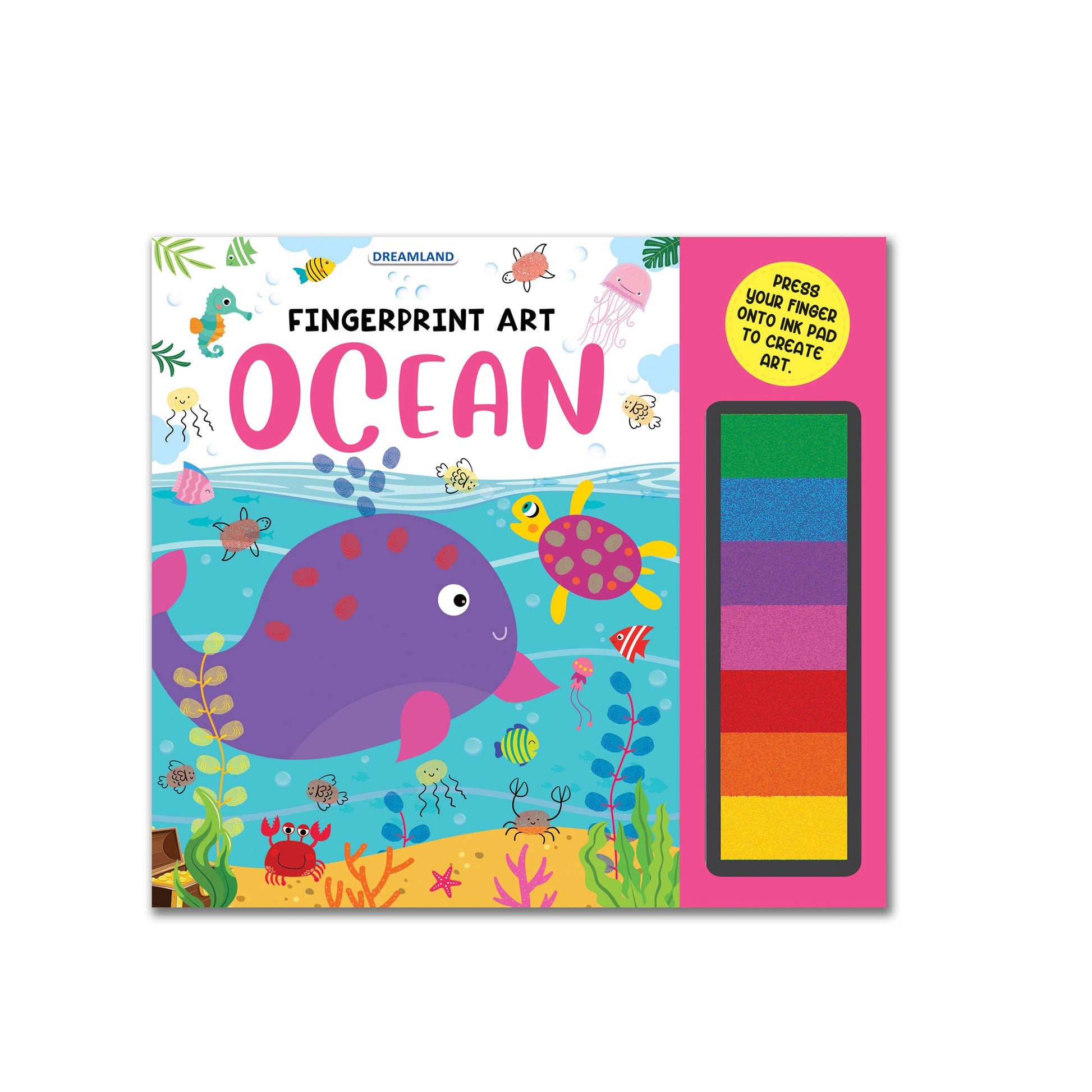 Dreamland Publications Fingerprint Art Activity Book for Children - Ocean with Thumbprint Gadget -  buy in usa 