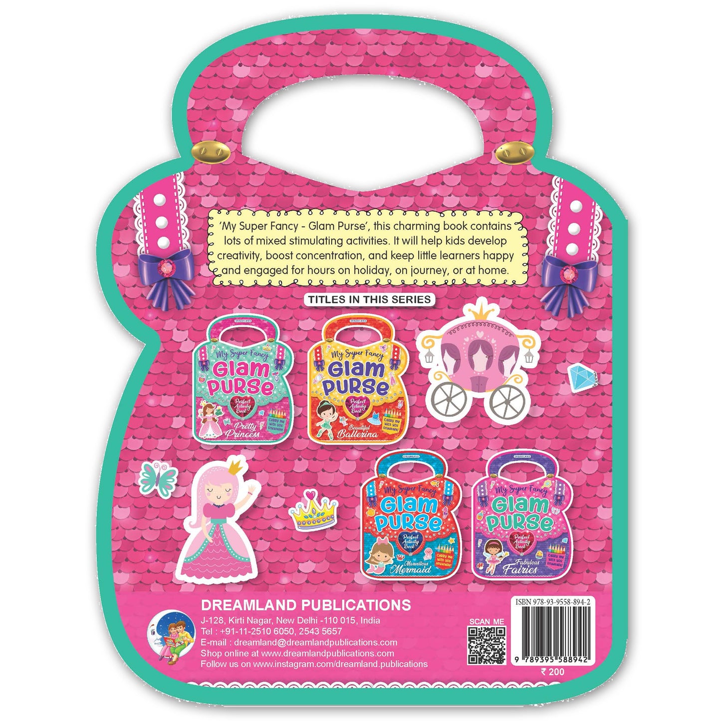 Dreamland Publications My Super Fancy Glam Purse - Pretty Princess : Children's Interactive & Activity Book