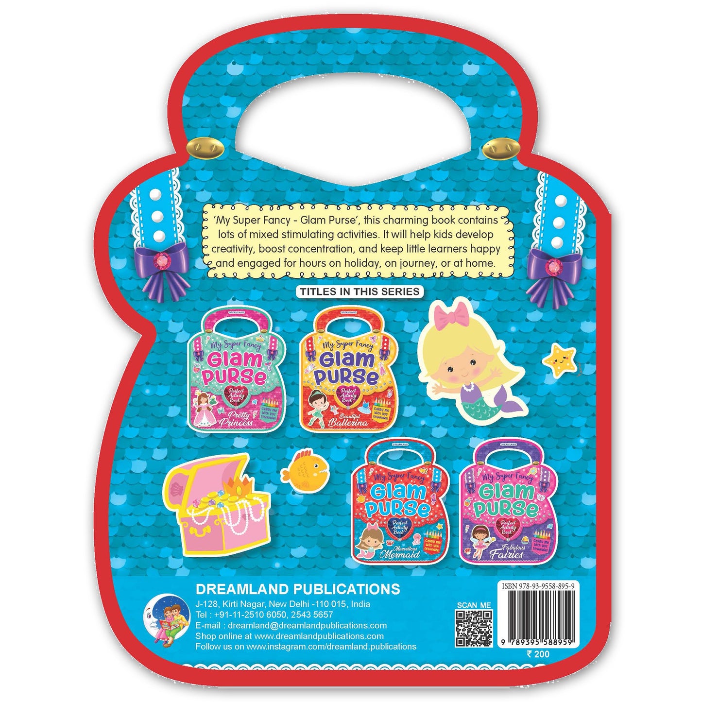 Dreamland Publications My Super Fancy Glam Purse - Marvellous Mermaid : Children's Interactive & Activity Book