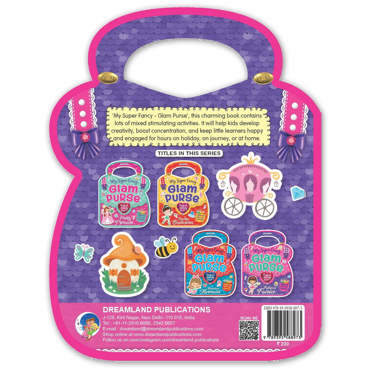 Dreamland Publications My Super Fancy Glam Purse - Fabulous Fairies : Children's Interactive & Activity Book