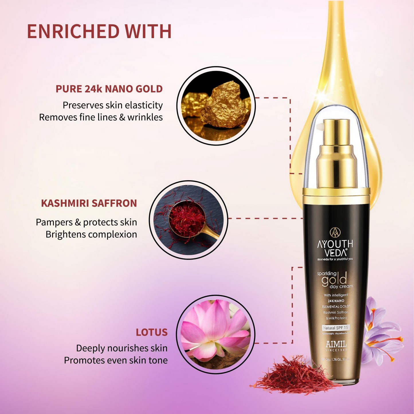 Ayouthveda Sparkling Gold Day Cream