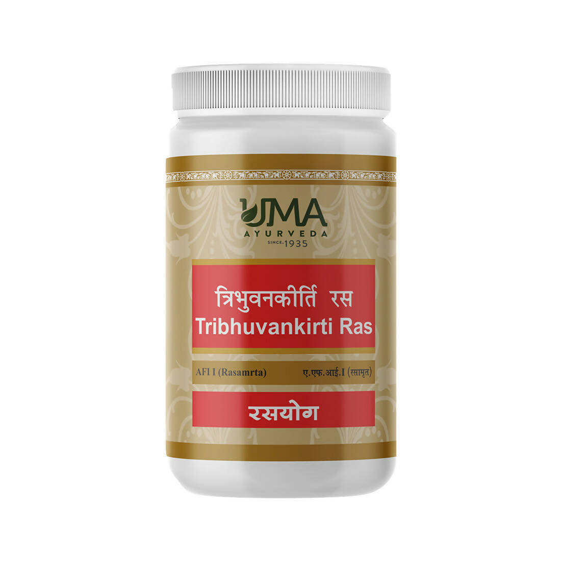 Uma Ayurveda Tribhuvan kirti Ras Tablets - BUDEN