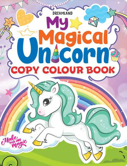 Dreamland My Magical Unicorn Copy Colour Book for Children Age 2 -7 Years -  buy in usa 