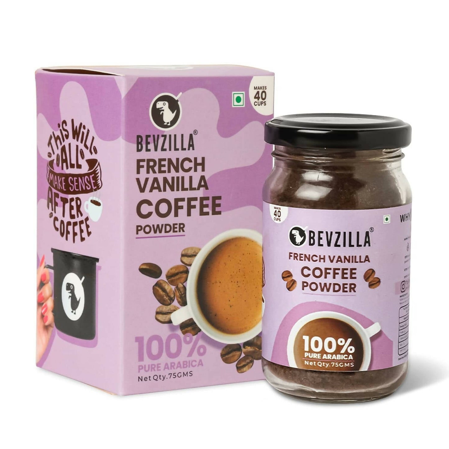 Bevzilla Instant Coffee Powder (French Vanilla Flavour)