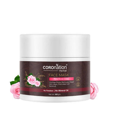 Coronation Herbal Pink Rose Clay Face Mask - usa canada australia