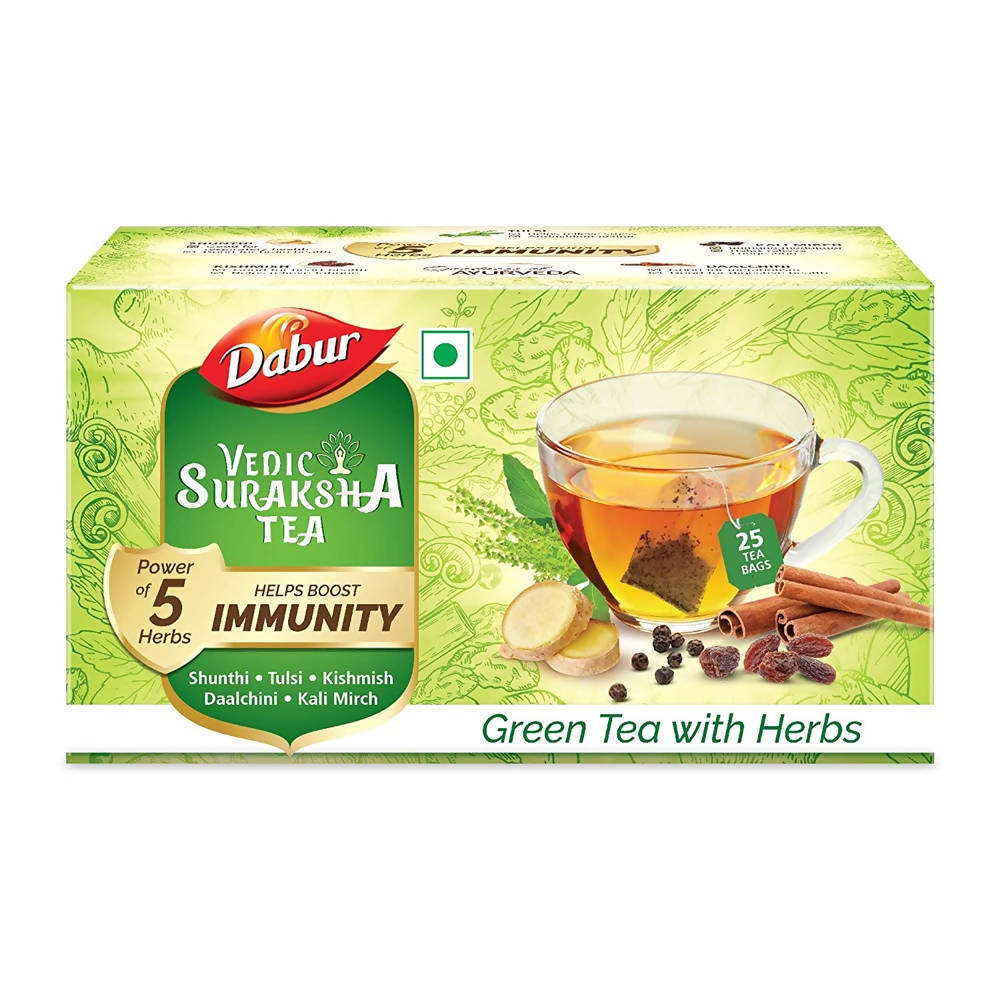 Dabur Vedic Suraksha Green Tea With Herbs Bags