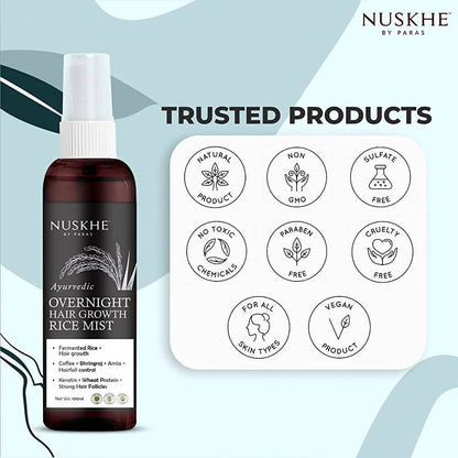 Nuskhe By Paras Ayurvedic Overnight Hair Growth Rice Mist