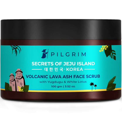 Pilgrim Face Scrub with Yugdugu & White Lotus, For Glowing Skin & Blackhead Removal, Dry, Oily Combination Skin