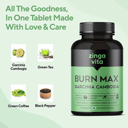 Zingavita Burn Max Tablets with Garcinia