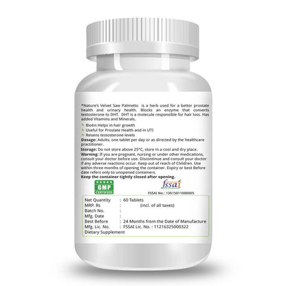 Nature's Velvet Saw Palmetto Tablets