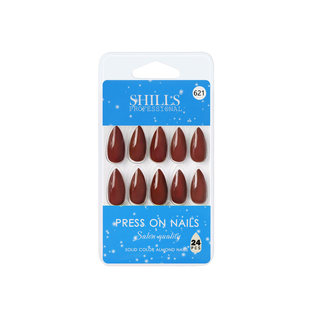 Shills Professional Reusable Press On Nails Almond - SPN621