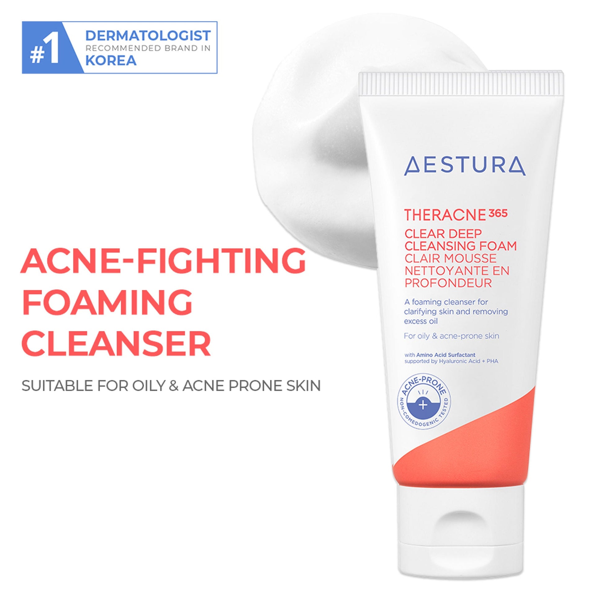 Aestura Theracne365 Clear Deep Cleansing Foam - 200GM