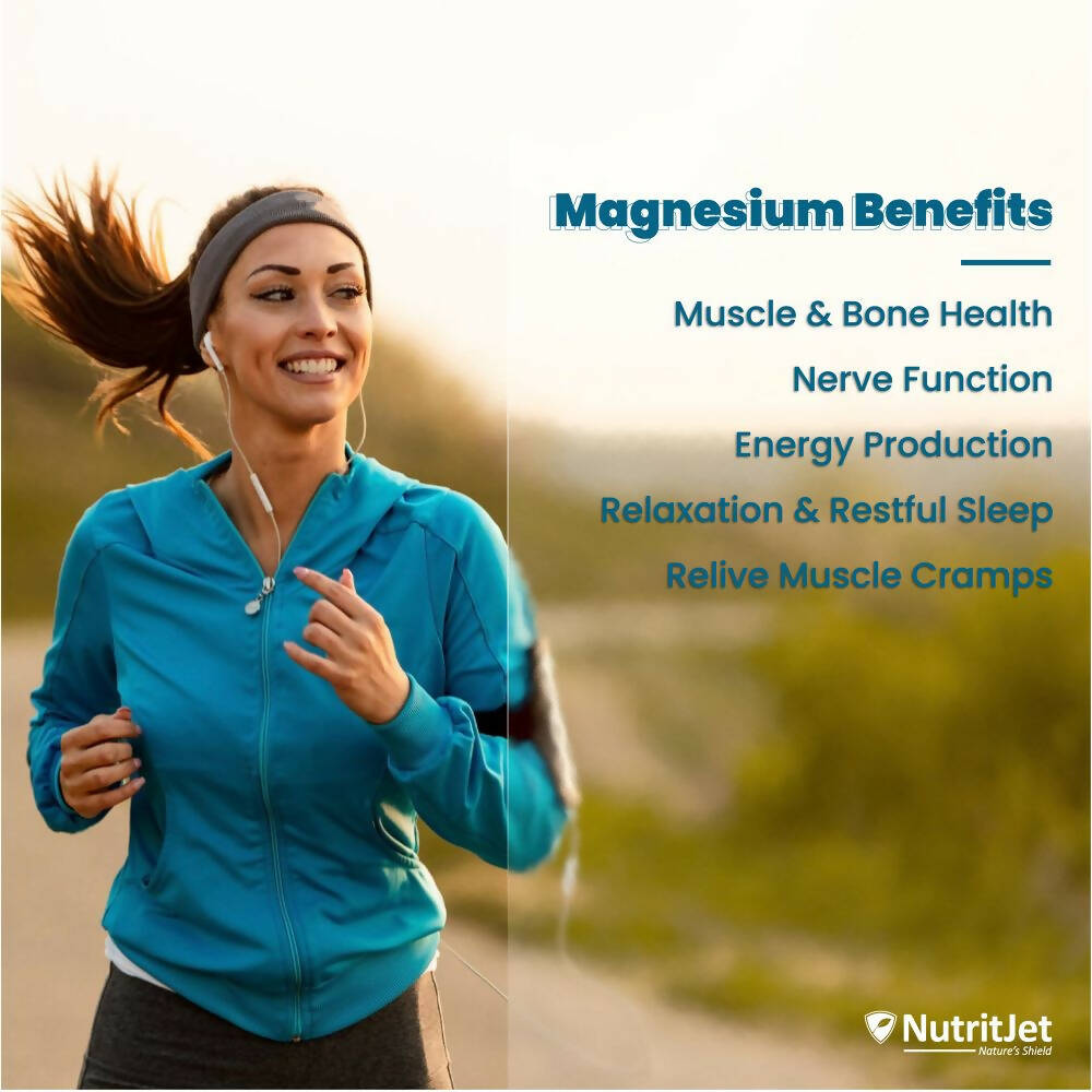 NutritJet Magnesium Glycinate 550mg Veg Capsules