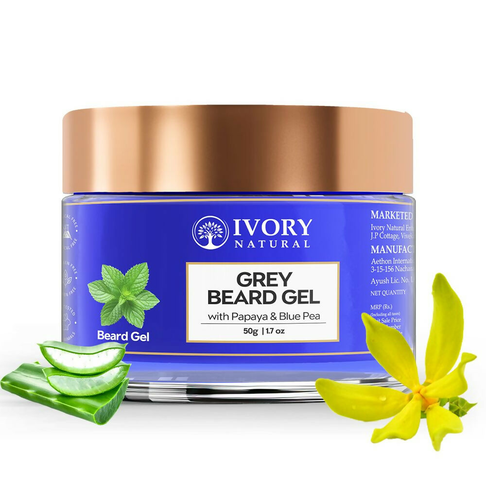 Ivory Natural Grey Beard Gel Restores Dark Shine & Vibrant Of Beard