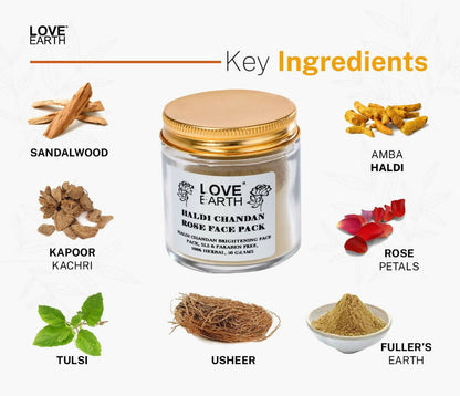 Love Earth Haldi Chandan Rose Face Pack