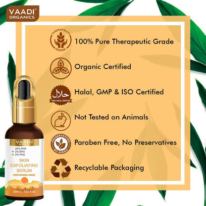 Vaadi Herbals Skin Exfoliating Serum With 20% AHA & 2% BHA & 2% PHA