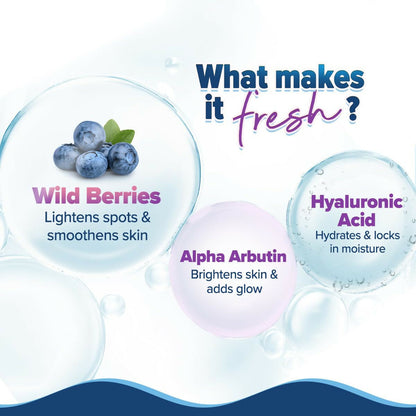 Aqualogica Illuminate+ Hydra Gel Moisturizer with Wild Berries & Alpha Arbutin, Non-Sticky & Quick Absorbing for Luminous Skin