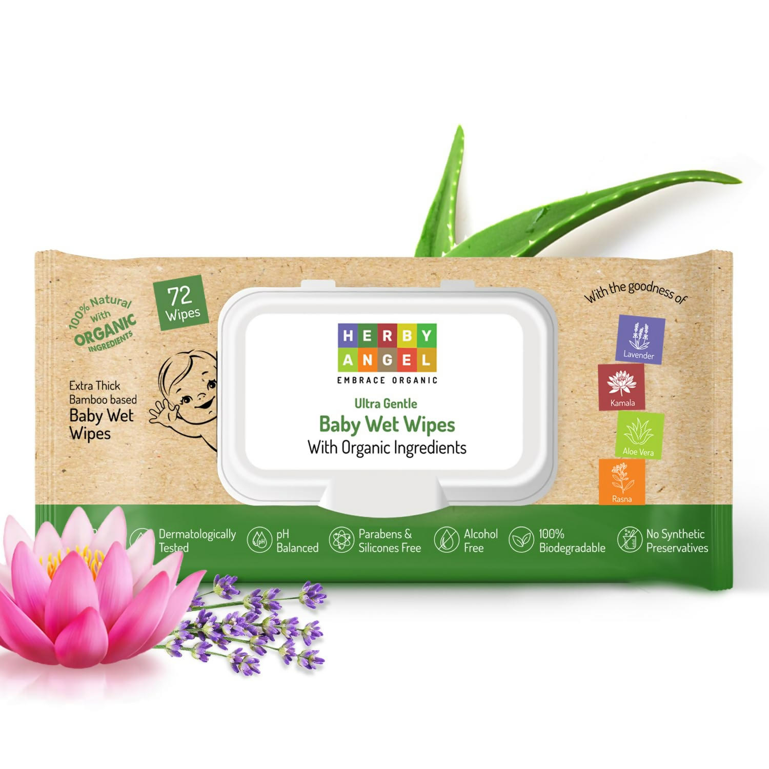 Herby Angel Baby Wet Wipes