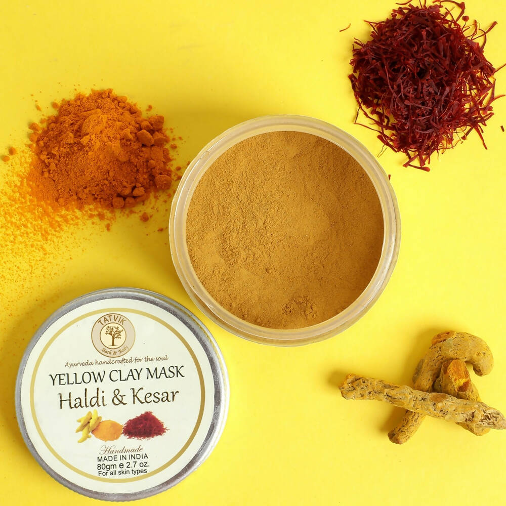 Tatvik Ayurveda Yellow Clay Mask ƒ?? Haldi and Kesar