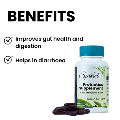 Sprowt Probiotics Supplement Capsules